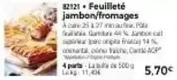 Feuilleté jambon/fromages