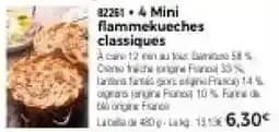 Mini flammekueches classiques