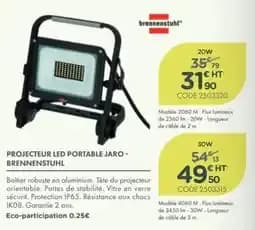 Brennenstuhl Projecteur Led Portable Jaro
