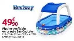 Bestway Piscine gonflable ombragée Sea Captain