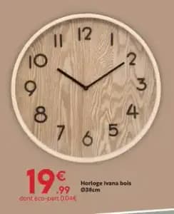 Horloge ivana bois