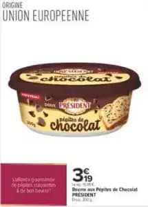 PRÉSIDENT Beurre aux Pépites de Chocolat