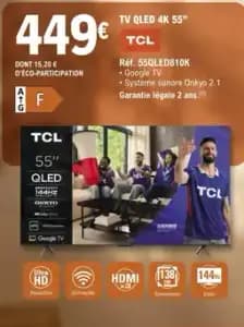 Tcl Tv Qled 4k 55"