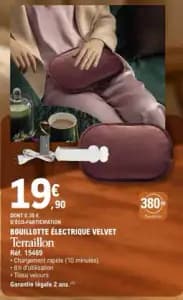 Terraillon Bouillotte Électrique Velvet