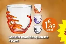Gobelet main de squelette