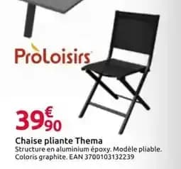 Proloisirs Chaise pliante Thema
