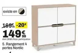 Rangement 4 portes Nordic