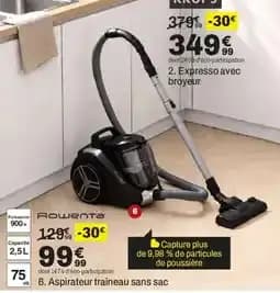 Rowenta Aspirateur traîneau sans sac