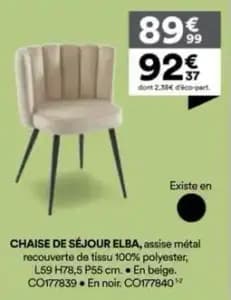 Chaise de séjour