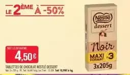 Nestlé dessert tablettes de chocolat