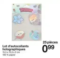 Lot d'autocollants holographiques