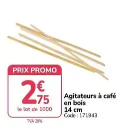 Agitateurs à café en bois
