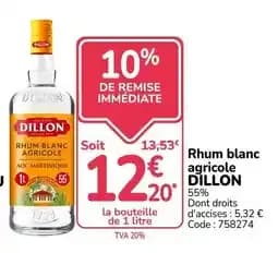 DILLON Rhum blanc agricole