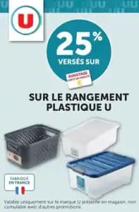U Sur le rangement plastique