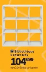 Bibliothèque 9 cases Max