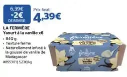 LA FERMIÈRE Yaourt à la vanille