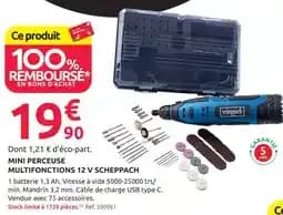 Scheppach mini perceuse multifonctions 12 v