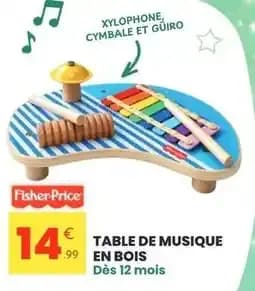 Fisher-price - table de musique en bois