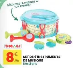 Set de 6 instruments de musique