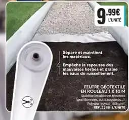 Feutre géotextile en rouleau