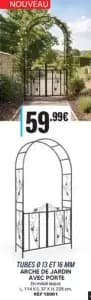 Tubes 13 et 16 mm arche de jardin avec porte