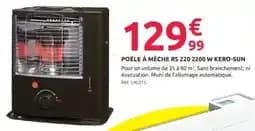 Kero-sun poêle à mèche rs 220 2200 w