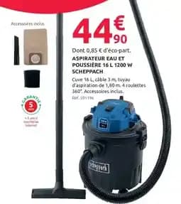 Scheppach Aspirateur eau et poussière
