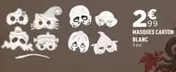Masque carton blanc