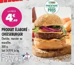 Match produit élaboré : cheeseburger