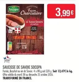 Socopa saucisse de savoie