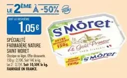 Saint moret spécialité fromagère nature