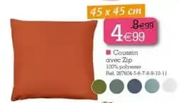Coussin avec Zip
