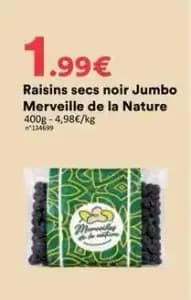 Jumbo - raisins secs noir merveille de la nature
