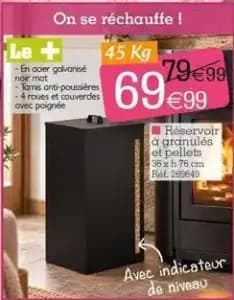 Réservoir d'égranulés et pellets