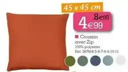 Coussin avec zip