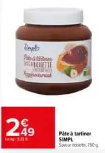 SIMPL Pâte à tartiner