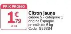 Promo - citron jaune