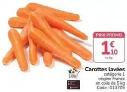 Promo - carottes lavées