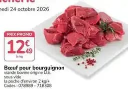Promo - boeuf pour bourguignon
