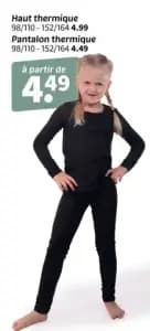 Haut thermique pantalon thermique