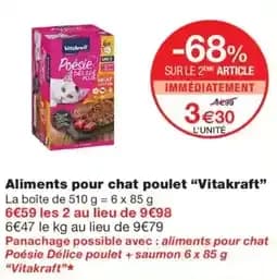 Vitakraft Aliments pour chat poulet