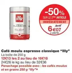 Illy café moulu espresso classique