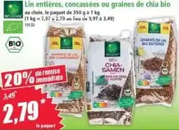 BIO SONNE Lin entières, concassées ou graines de chia