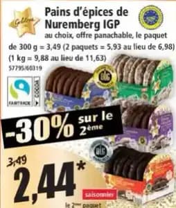 Pains d'épices de Nuremberg IGP