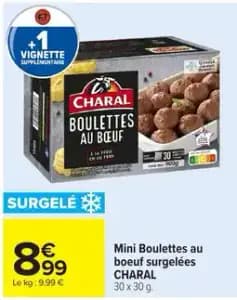 CHARAL Mini Boulettes au boeuf