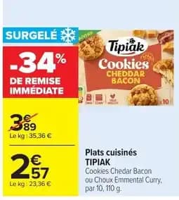 Tipiak Cookies Cheddar Bacon