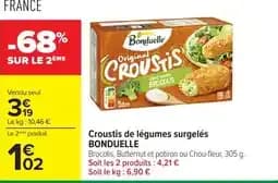 Bonduelle Croustis de légumes surgelés