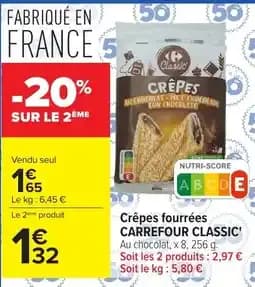 Carrefour Classic Crêpes fourrées