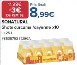 SONATURAL Shots curcuma / cayenne x10