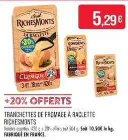 RichesMonts Tranchettes de fromage à raclette